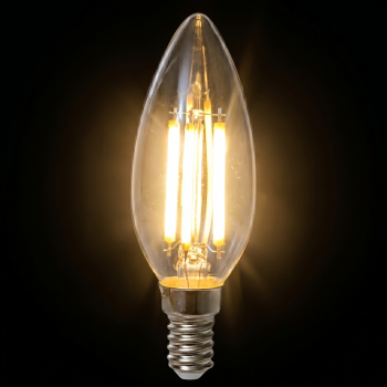 Ampoule LED Filament Claire Flamme - E14 / 4W / 470lm / 2700K / E (x2pcs)