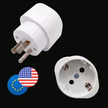Adaptateur de voyage Europe vers USA avec terre