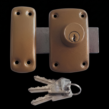 Verrou de sûreté Double Cylindre 40mm (3 Clés plates crantées)