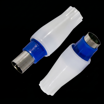 Lot 2 fiches antenne TV 9,52mm mâle / femelle