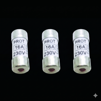 Lot 3 fusibles 16A avec voyant – 10,3X25,8mm
