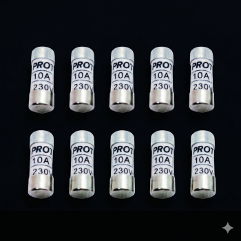 Lot 10 fusibles 10A sans voyant – 8,5X23mm - boite