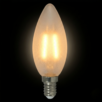 Ampoule LED Filament Dépolie Flamme - E14 / 6W / 750lm / 2700K / E (x2pcs)