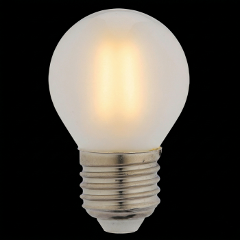 Ampoules LED Filament Dépolie Sphérique - E27 / 4W / 470lm / 2700K / E (x2pcs)