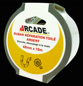 Adhésif Toilé Gris 10mx48mm