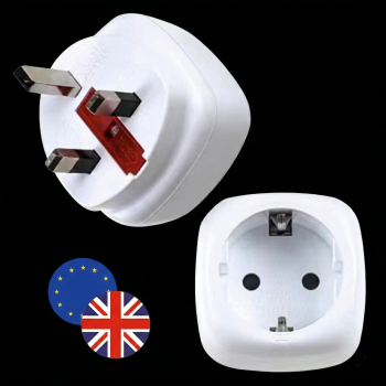 Adaptateur de voyage Europe vers UK avec terre