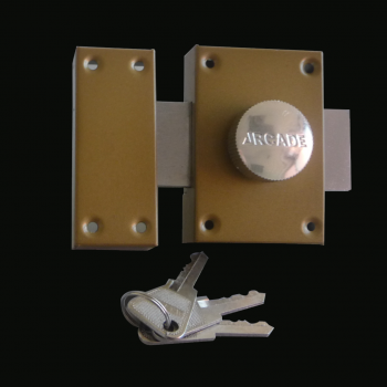 Verrou de sûreté 40mm Bouton / Cylindre (3 Clés plates crantées)
