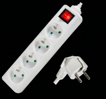 Bloc Multiprise avec interrupteur 4x16A(2P+T)- Câble 1m 3G1.0mm²