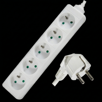 Bloc Multiprise - 5x16A(2P+T) - Câble 1m 3G1.0mm²