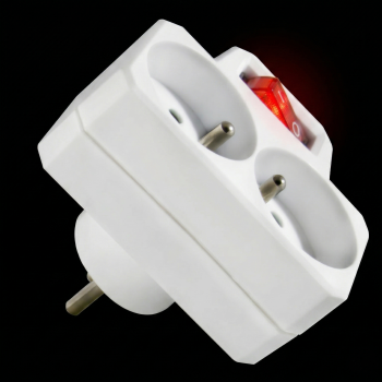 Biplite façade avec interrupteur 2x16A(2P+T)