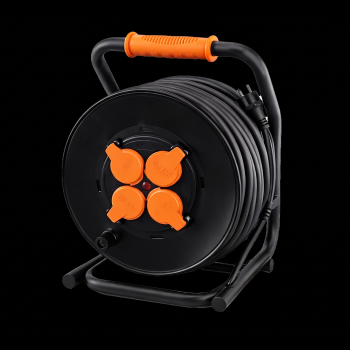 Enrouleur électrique Chantier IP44 40m / 3G2,5mm² - H07RN-F - 4x16A(2P+T)