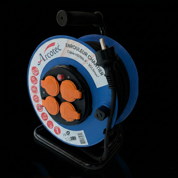 Enrouleur électrique Chantier IP44 40m / 3G1,5mm² - H07RN-F - 4x16A(2P+T)