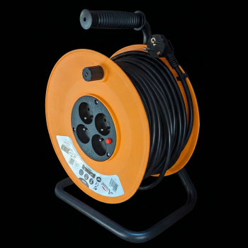 Enrouleur électrique bricolage 40m / 3G1,5mm² / IP20 - 4x16A(2P+T)