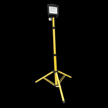 Projecteur LED Chantier trépied ajustable - 30W / 3000lm / 4000K / IP65 - Câble 1,8m