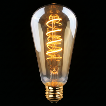 Ampoule LED Filament Vintage Ambrée ST64 - E27 / 4W / 320lm / 2200K / G