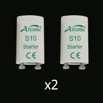 Starters Tube Fluo S10 (x2) : 220-240V 4-65W SINGLE