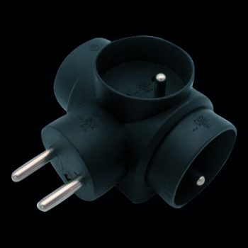 Triplite noire 3x16A(2P+T)